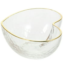 Gold Heart Shaped Bowl Glass Bowls Decorative Clear Dessert Bowls Candy