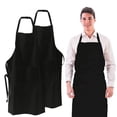 thumbnail image 3 of US 2-4 Pcs Waterproof Chef Apron Black Catering Cooking Kitchen Butcher 2 Pocket, 3 of 12