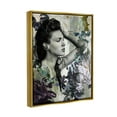 thumbnail image 3 of Floral Blossom Woman Collage Botanical & Floral Graphic Art Metallic Gold Framed Art Print Wall Art, 3 of 6