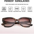 thumbnail image 7 of FEISEDY Retro Oversized Square Sunglasses Stylish Colorful Frame Chic Eyewear for Woman and Men B2597, 7 of 7
