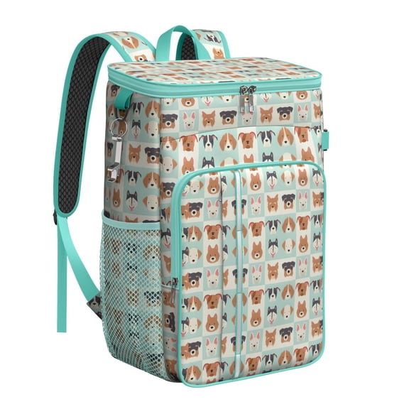 Travel Cooler Bag - Lovely Dog Breeds Camping Beer Cooler Backpack with Bottle Opener- Waterproof Insulated Picnic Backpacks - Cooler Bag for Beach