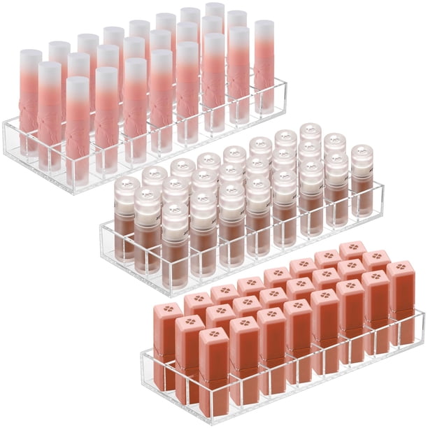 Organizador de brillo labial acrílico Kigley, transparente