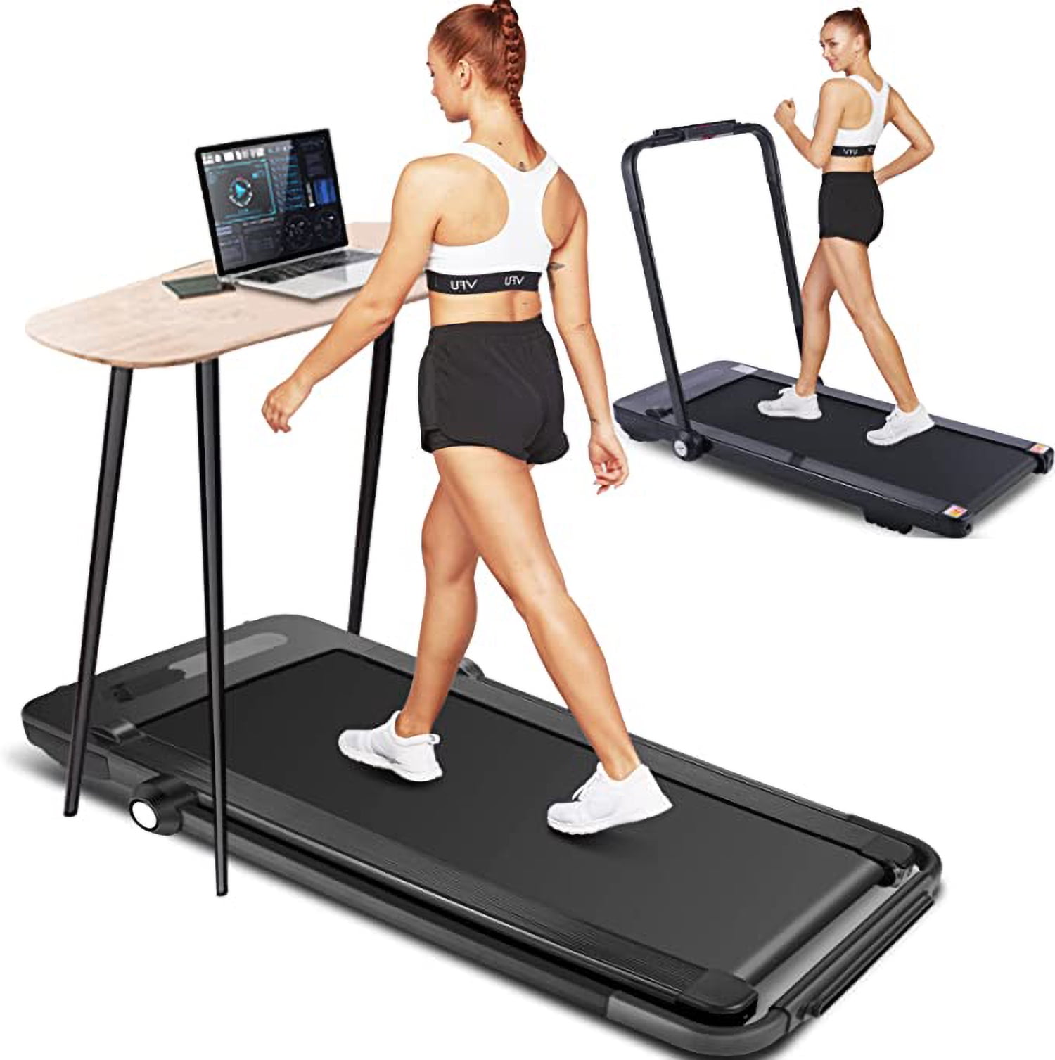 2 in 1 Under Desk Treadmill Fold Treadmill Electric Small Treadmills