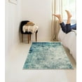 thumbnail image 5 of Moynesa 3'x5' Modern Abstract Area Rug,Washable Bedroom Rug Soft Throw Entry Mat Contemporary Faux Wool Non-Slip Stain Resistant Carpet for Living Room Kitchen Bath Office, Light Blue, 5 of 7