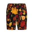thumbnail image 6 of Daiia Autumn Maple Leaves A Mens Woven Stretch Pajama Short,Short Pajama Pants-Small, 6 of 7