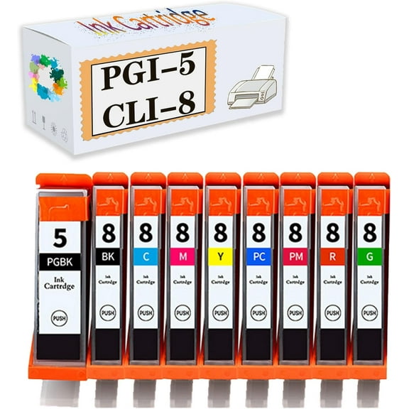 Compatible PGI-5 CLI-8 28ML Ink Cartridges Replacement for Canon MP610 MP970 IP4300 MX700 IP4500 MX850 MP520 IX4000 IX5000 MP500 MP600 MP800 MP950 Printers