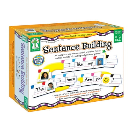 Carson Dellosa – Sentence Building Literacy Resource with 86 Cards for Language Arts For K, 1st, & 2ND Grade & Ell