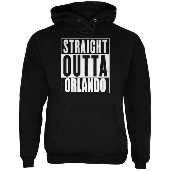 Straight Outta Orlando Black Adult Hoodie - X-Large