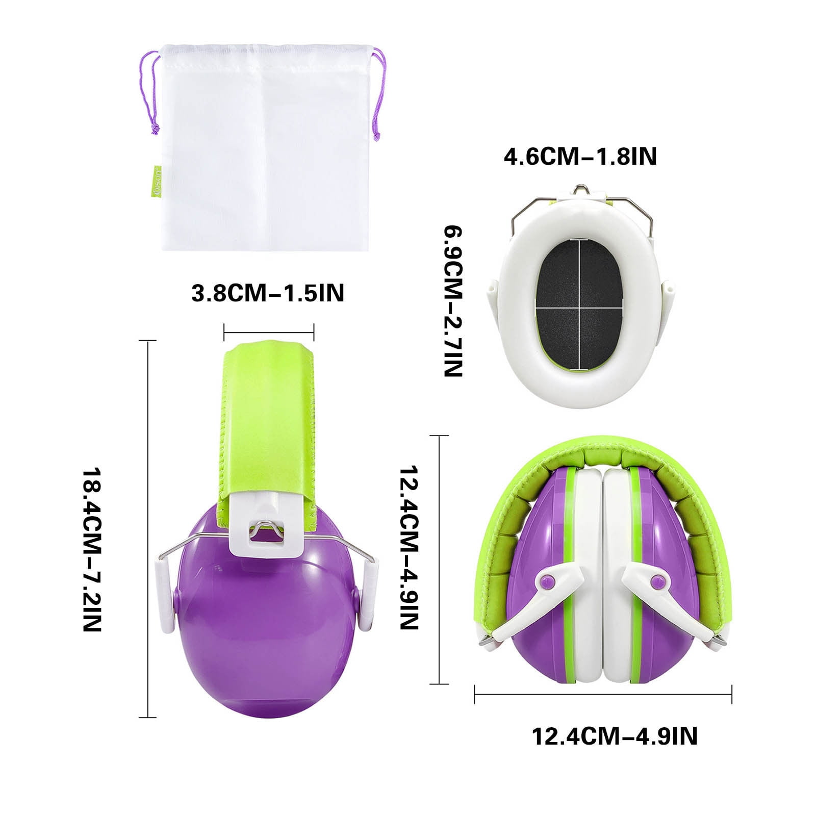 Specollect 3Pcs Foldable Ear Muffs for Noise Reduction Earmuff Noise Protection Reduction Headphones for Toddlers Kid Children Teen Safety Hearing Ear Muff Air Shows,Concerts,Firework,Study