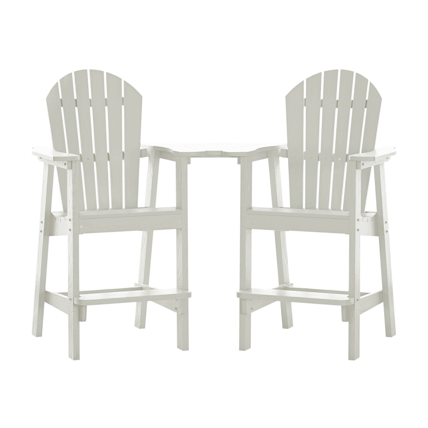 Musser Outdoor Adirondack Chair Set Of 2 Wooden Patio Chair Lounge Chair White