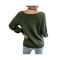 thumbnail image 5 of Qmyliery Women  Knit Pullover with Buttons Decoration, Loose Version Casual Style Spring Clothing, 5 of 6