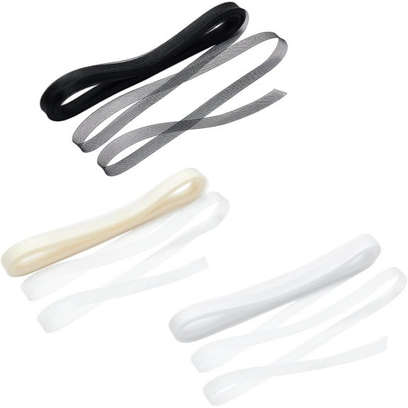 72.3 Yards Soft Horsehair Braid Black White Beige Horsehair Braid Boning 5/8Inch Wide Horse Hair Braid Trim Polyester Boning for Sewing Wedding Dress Dance Formal Dress Accessories DIY