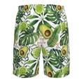 thumbnail image 6 of Naloa Watercolor Green Tropical Men's Beach Shorts, Surfing shorts, Swim trunks, Quick Dry Swim Trunks for Surfing Beach Fun - XX-Large, 6 of 9