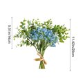 thumbnail image 4 of Ramas de flores decorativas artificiales | Paquete de 12 tallos de plantas de imitación | Plástico irrompible | Colores Surtidos Blanco Rosa Verde Azul Amarillo | 11,4 pulgadas de largo | Aspecto, 4 of 7