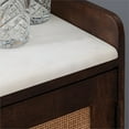 thumbnail image 5 of Linon Josie Rattan Wood and Cane Bar Cabinet in Brown, 5 of 16
