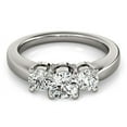 thumbnail image 2 of 14k White Gold Timeless 3 Stone Round Diamond Engmt Ring 1 cttw Size 4, 2 of 4
