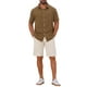 thumbnail image 2 of CAMISAS DE HOMBRE CORTAS INSPIRE CHIC, CON CUELLO PUNTA, MARRÓN, VERANO, PLAYERA DE PLAYA, 2 of 6
