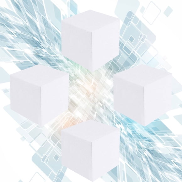 UPOUART 4Pcs White Polystyrene Cube for DIY Arts and Crafts Foam Sculpture Block