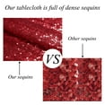 thumbnail image 4 of PiccoCasa Polyester Rectangle Sequin Tablecloth for Party Wedding Red 60" x 120", 4 of 7