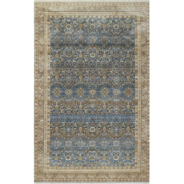 Momeni IZMIRIZ-08BLU2030 2 x 3 Pi Machine Izmir Fait Tapis Rectangle Traditionnel & 44; Bleu