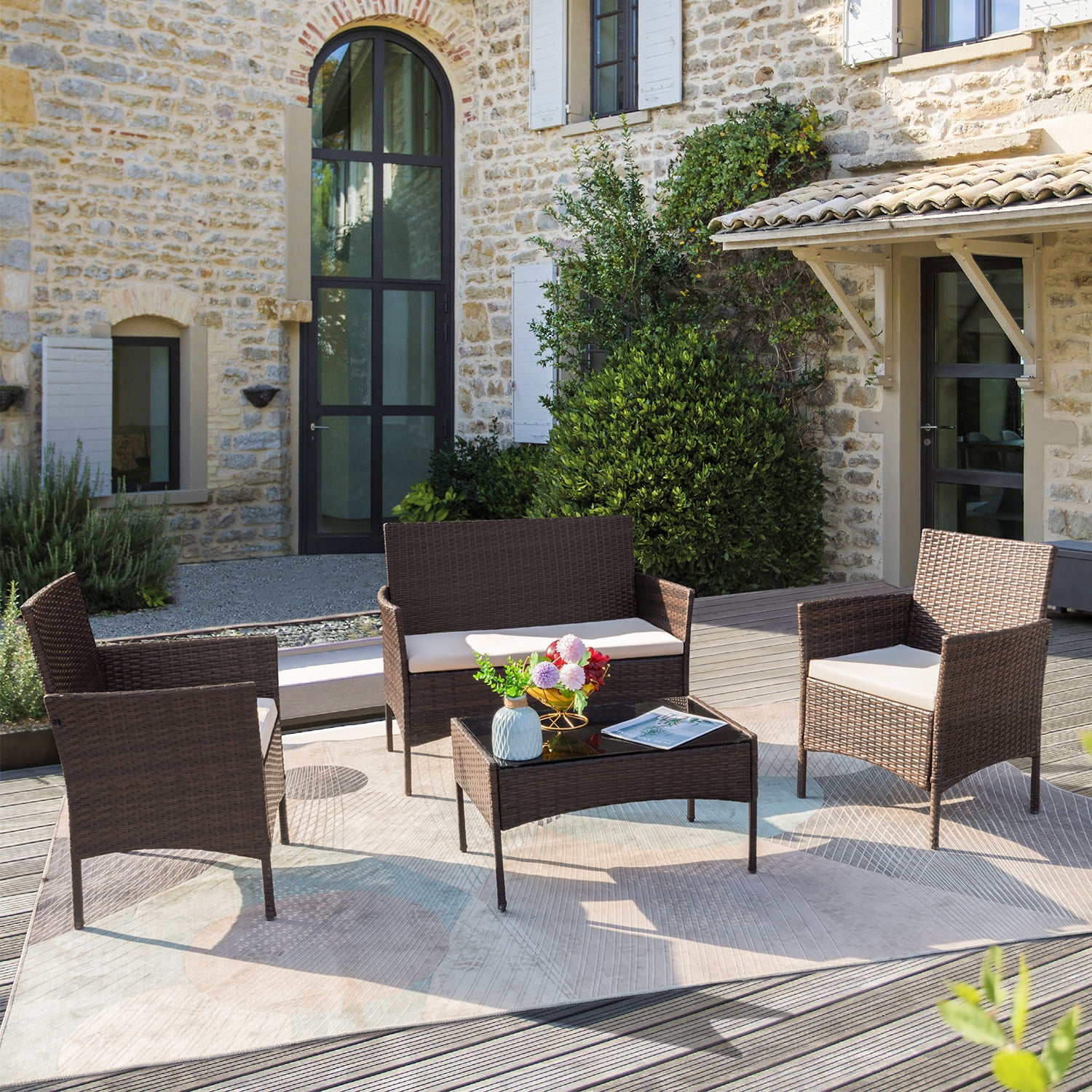 Multifunctional 4 piece garden patio set cheap