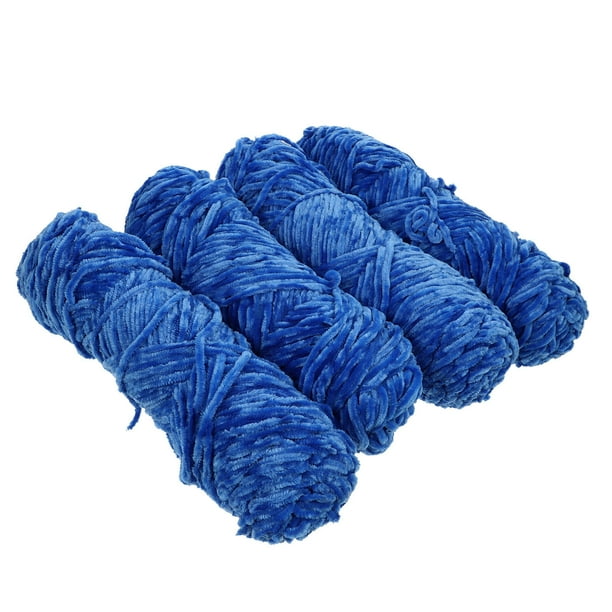 RomaMX 4pcs Chenille Hecho a mano DIY Lana de tejido Material de tejido de moda de lana de punto a mano