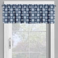 thumbnail image 2 of Ambesonne Blue Valance Pack of 2, Checkered Folkloric Floral, 54"X12", Blue White, 2 of 5