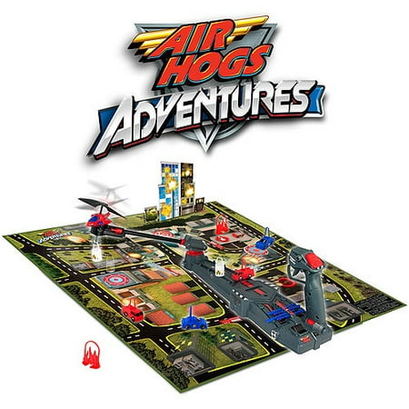 Air Hogs Adventures Tethered Helicopter Play Set, Fire Rescue