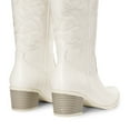 thumbnail image 5 of DREAM PAIRS Women's Cowboy Boots Square Toe Embroidered Western Boots Chunky Heel Mid Calf Cowgirl Fashion Boots Wide Width, 5 of 6