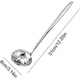 thumbnail image 3 of Cucharón de sopa de metal de acero inoxidable 2 en 1 con colr para cocina, cucharón de sopa con mango largo para cocinar fácil servir (plata), 3 of 3