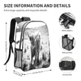 thumbnail image 4 of Susaid Yak Print Clear Backpack See Through Transparent Plastic Clear Bookbags for School, College, Stadium,Work, 4 of 7