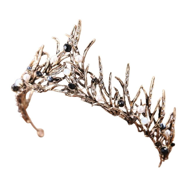 Corona de tiara para bodas y fiestas. Corona de princesa de cuento de hadas para novia. Estilo D