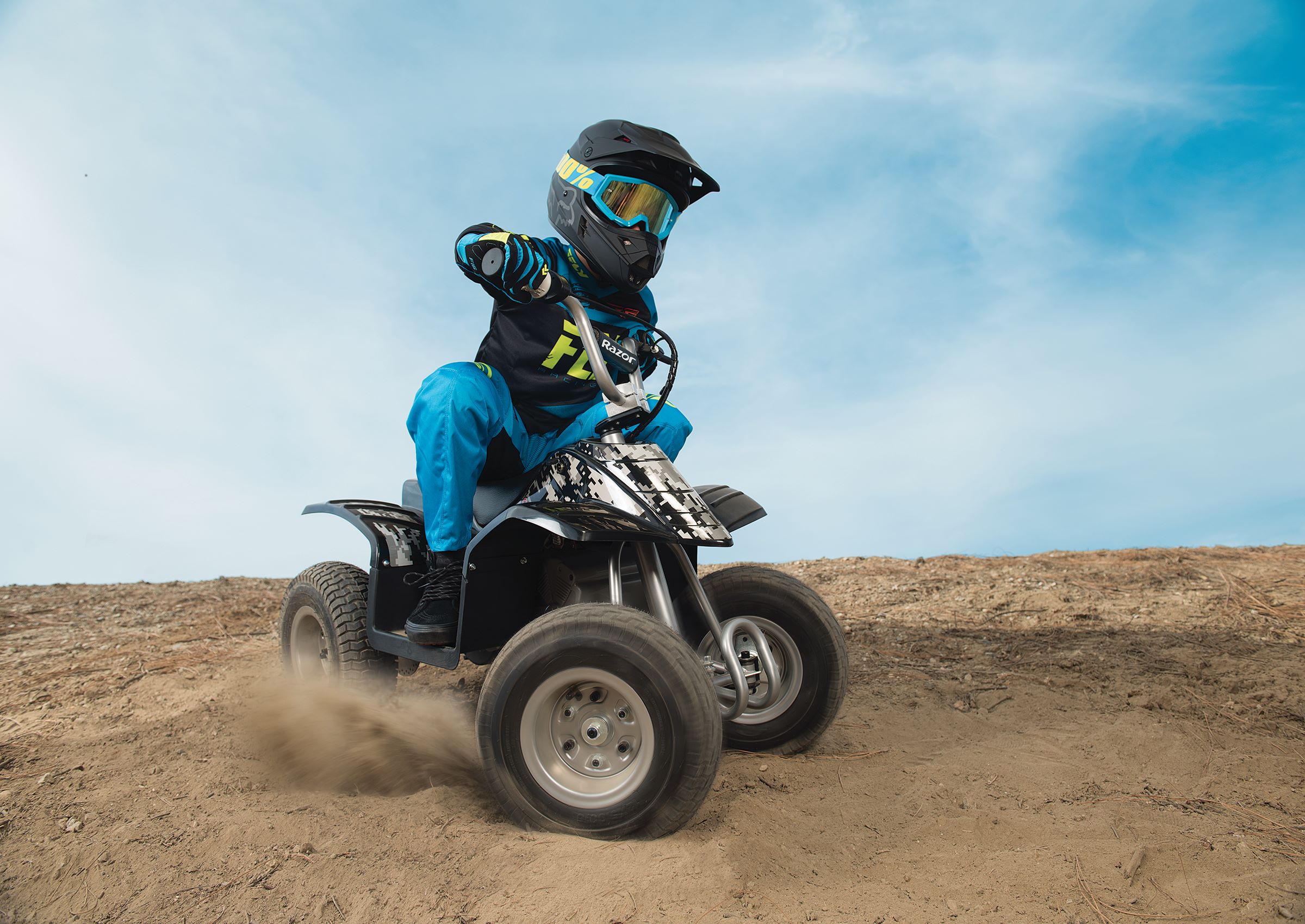Razor Dirt Quad - 24V Powered Ride-on, 12" Knobby Tires, up to 8 mph, Electric 4-Wheeler for Kids 8+ - image 3 of 11