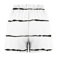 thumbnail image 4 of Annhoo Womens Pajama Shorts Plus Size Stripes Print High Waist Short Pants Summer Loose Cozy Sleepwear Shorts, 4 of 4