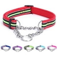 thumbnail image 1 of Reflective Martingale Dog Collars, Adjustable Soft Neoprene Padded Breathable Nylon Pet Collar for Puppy, Medium and Large Dogs,Rose Red,L, 1 of 5