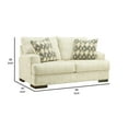 thumbnail image 5 of Benjara Naite 68 Inch Loveseat, 2 Accent Pillows, Wide Track Arms, Beige Polyester-Color:BeigeMaterial, 5 of 5