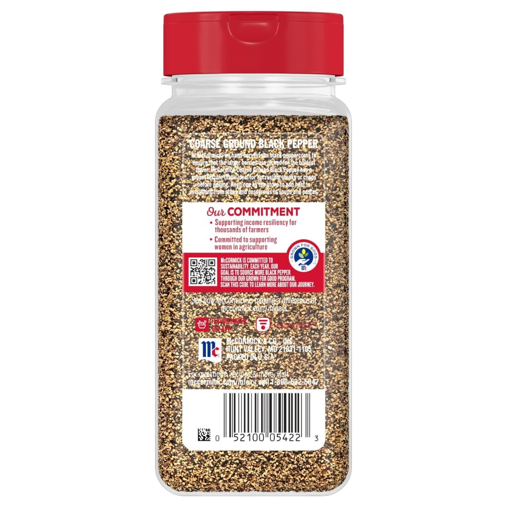 McCormick Pepper Black Coarse Ground 6.5 oz - 5 Pack