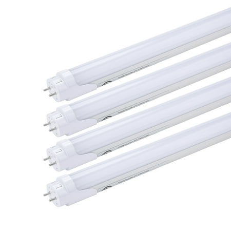 4pcs T8 Led Light 4ft Fluorescent Lamp Bulb Replacement Frosted Cover Canada 4pcs T8 Led Light 4ft Fluorescent, How To Replace A 4 Ft Fluorescent Light Fixture