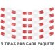 thumbnail image 1 of Papel Picado Religioso Sagrado Corazon de Jesus | Guirnaldas | Enramado | 5 tiras de 5 metros | diseño religioso rojo con blanco con colores vibrantes | decoración de papel picado (Plastico), 1 of 6