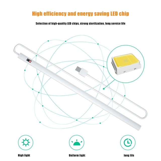 Barra de luz con sensor inteligente USB para armario con luz LED de inducción y tira de luz nocturna para armario