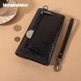 thumbnail image 6 of Montana West Wallet for Women Leather Wristlet Trifold Money Organizer with Coin Purse, Black, 6 of 7