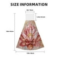 thumbnail image 3 of Disketp Pink Lotus Hanging Kitchen Towel Tie Towels Tea Bar Dish Cloths Dry Towel for Laundry Room Decor (18*14in), 3 of 7