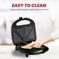 thumbnail image 4 of Lumme Sandwich Maker, Sandwich Toaster, Panini Press, Quesadilla Maker, Grilled Cheese, French Toast Press, Pizza Pockets Press, Indicator light, Omelet, (Black), 4 of 6