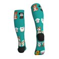 thumbnail image 2 of Bixox Cartoon Dogs Print Compression Socks,Compression Socks Women & Men Circulation for Medical,Running,Athletic, 2 of 7
