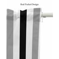 thumbnail image 5 of Black Gray Striped Kitchen Valances for Windows Farmhouse Linen Window Valance Curtain for Living Room Window Treatment Farmhouse Stripe Art Valance Rod Pocket Topper Drape, 42 x 12 Inch, 5 of 6