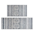 thumbnail image 1 of 2 Piece Black Boho Kitchen Rug Set: Non-Slip, Washable, Perfect Kitchen Mats for Floor - Upgrade Your Kitchen Decor Now, 1 of 7