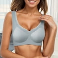 thumbnail image 2 of Women's Thin Seamless Vest Soft Support Large Chest Small Half Fixed Cup Breathable Bra, 2 of 4