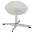 thumbnail image 3 of Melrose White Leather Ottoman, 3 of 3