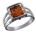 thumbnail image 2 of Anillo HolidayGiftshops de plata de ley con miel báltica y á, 2 of 3