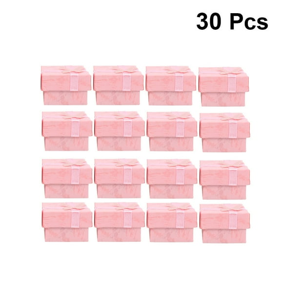 WHAMVOX Stylish Pink Jewelry Storage Boxes Gift Organizer for Earrings Necklaces Bracelets 30PCS Paper